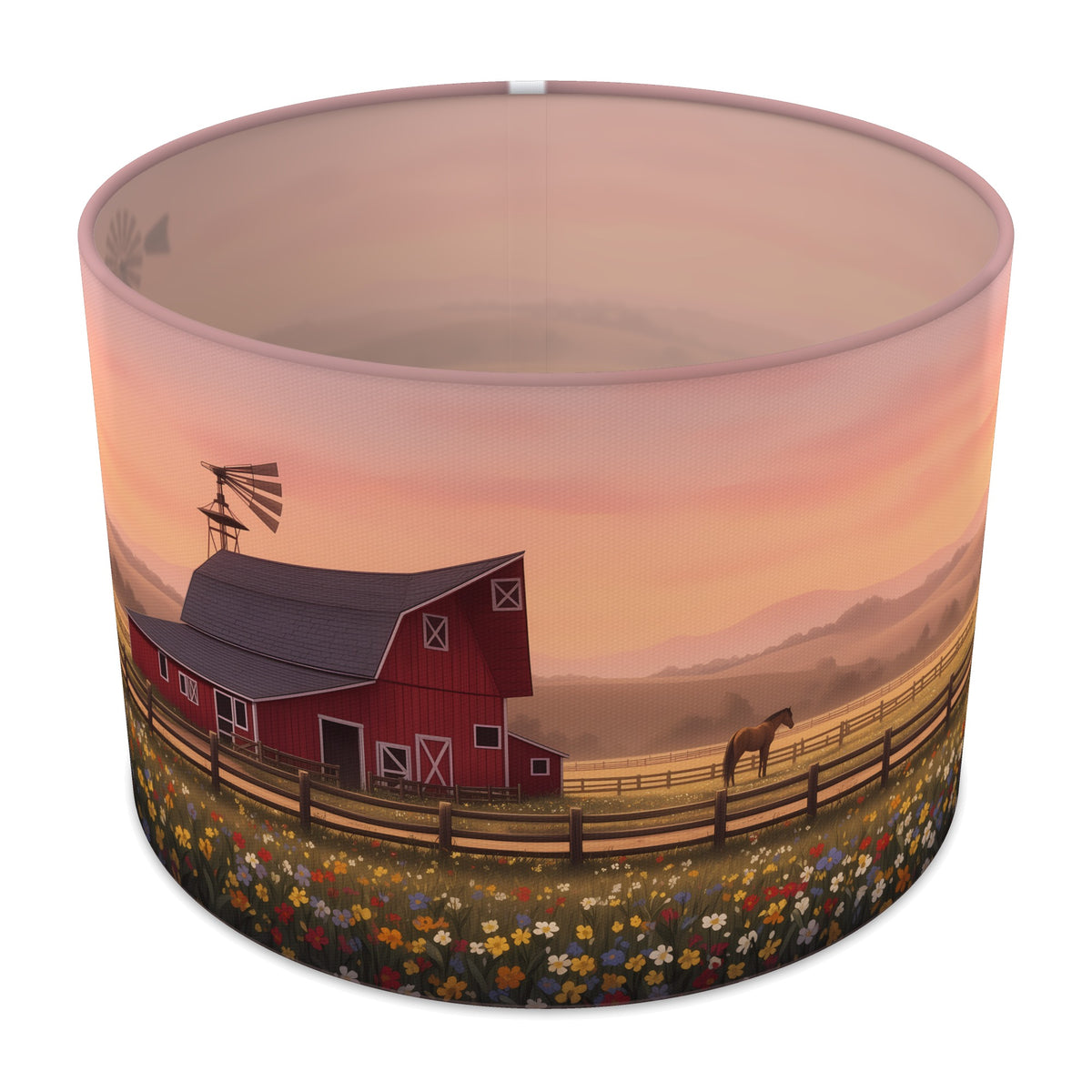 Farm Sunset Farmland Panorama lampshade - 30cm x 21cm Table