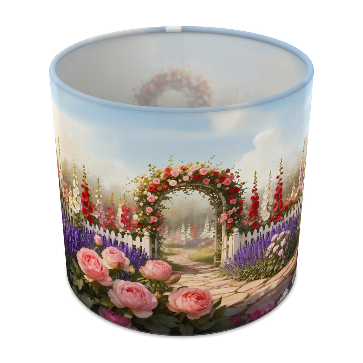 Cottage Garden Flower Meadow lampshade - 20cm x 18.5cm Table