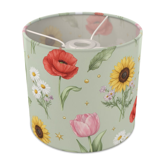 Sage Floral Kids lampshade - 20cm x 18.5cm Ceiling - main photo