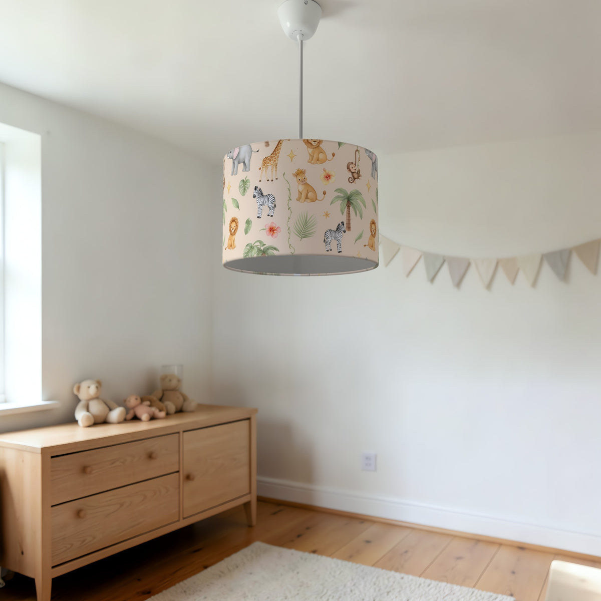 Sand Jungle Pals lampshade - 20cm x 18.5cm Ceiling - photo 3