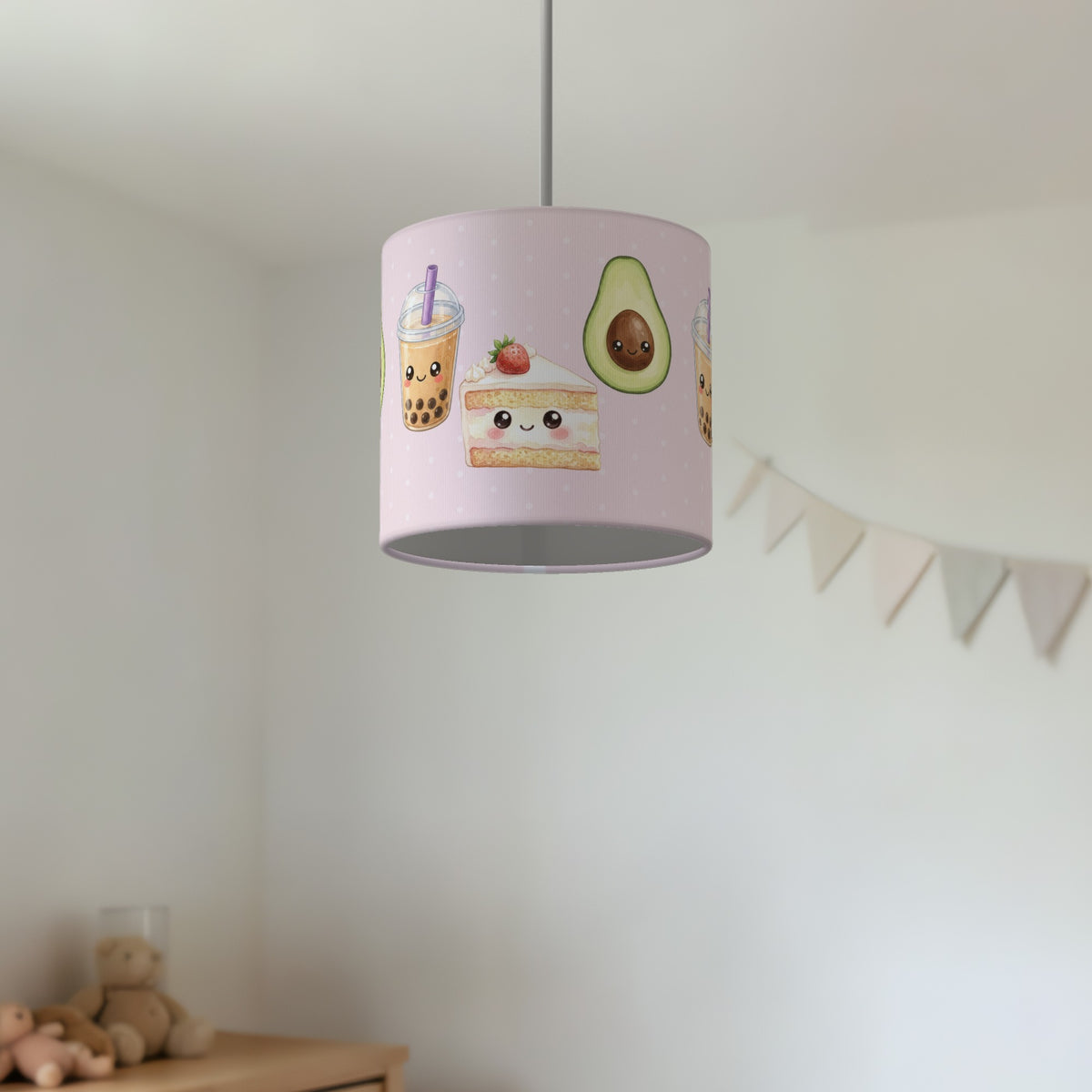 Blush Kawaii Food lampshade - 20cm x 18.5cm Ceiling - photo 2