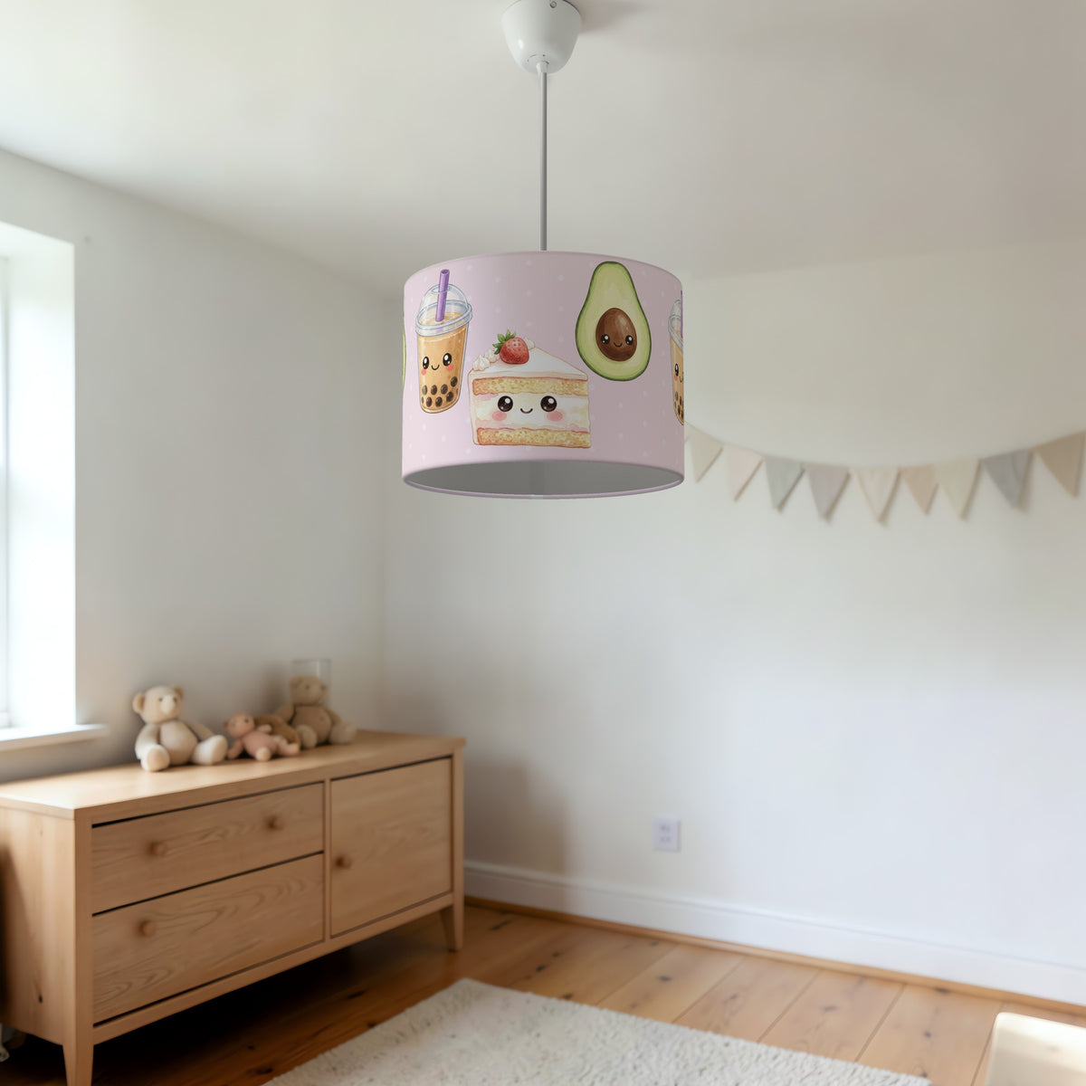 Blush Kawaii Food lampshade - 20cm x 18.5cm Ceiling - photo 3