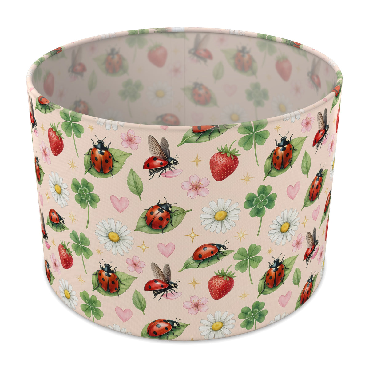 Blush Lucky Ladybirds lampshade - 30cm x 21cm Table