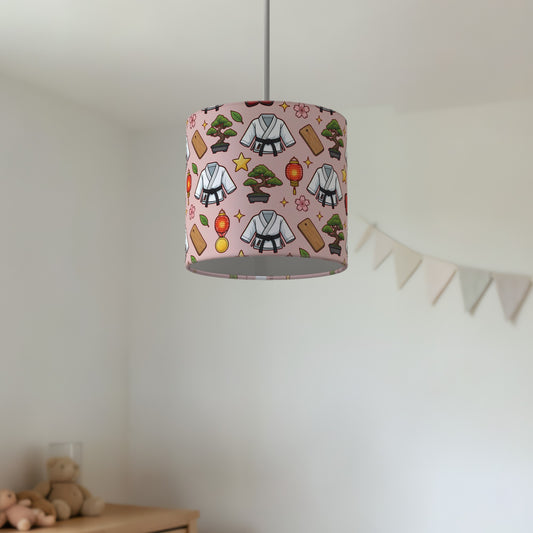 Red Little Dojo lampshade - 20cm x 18.5cm Ceiling - photo 2
