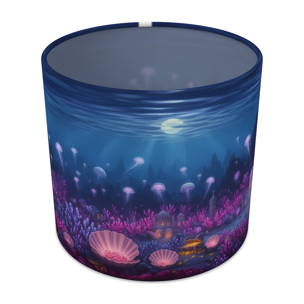Moonlit Sea Mermaid Kingdom lampshade - 20cm x 18.5cm Table