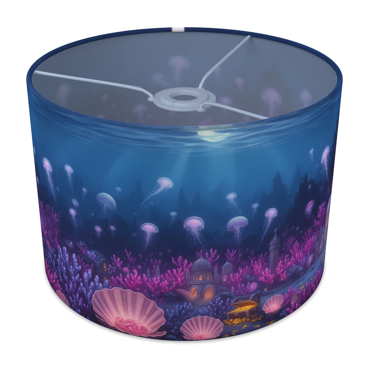 Moonlit Sea Mermaid Kingdom lampshade - 30cm x 21cm Ceiling