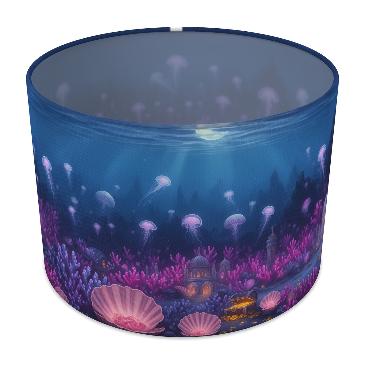 Moonlit Sea Mermaid Kingdom lampshade - 30cm x 21cm Table