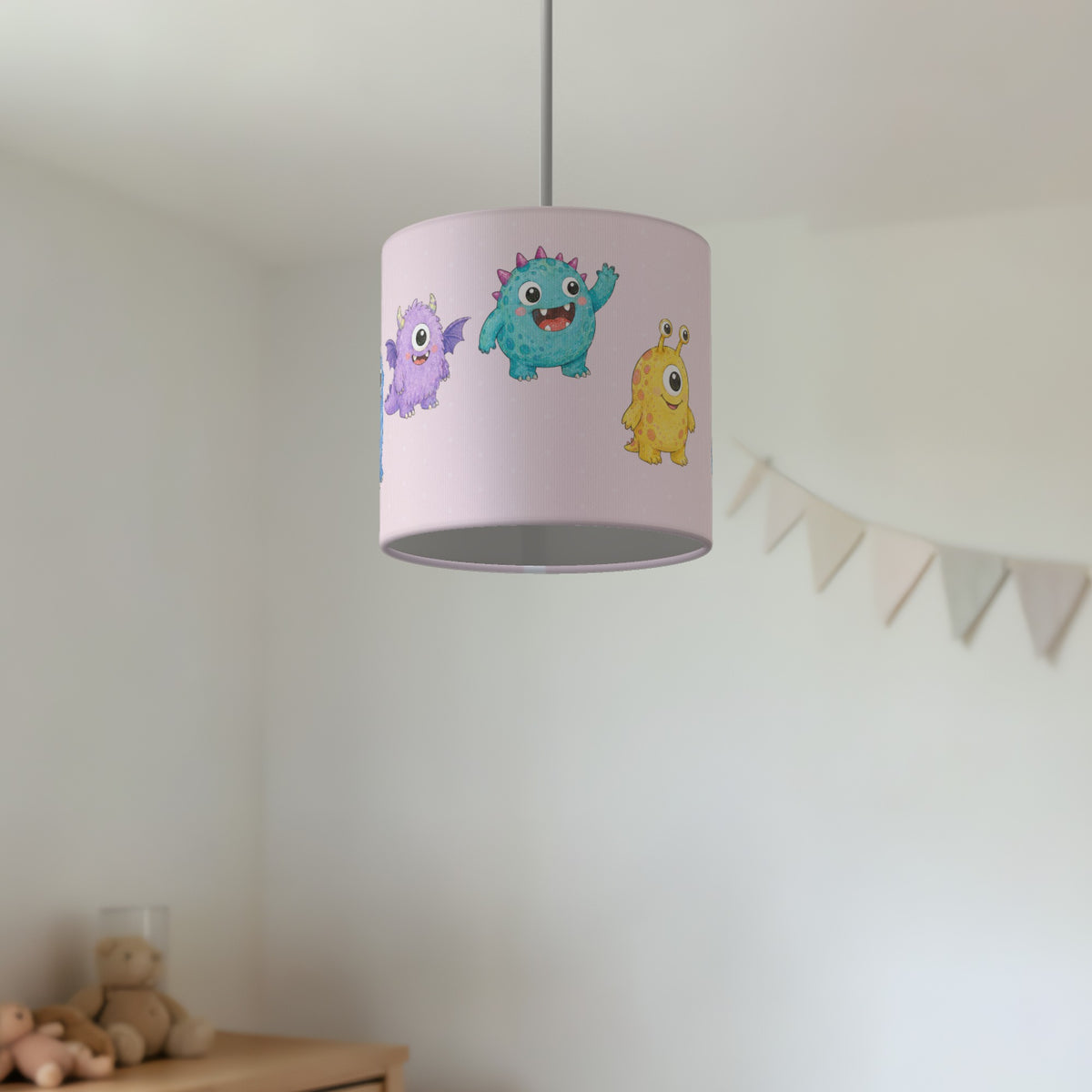 Blush Monsters lampshade - 20cm x 18.5cm Ceiling - photo 2