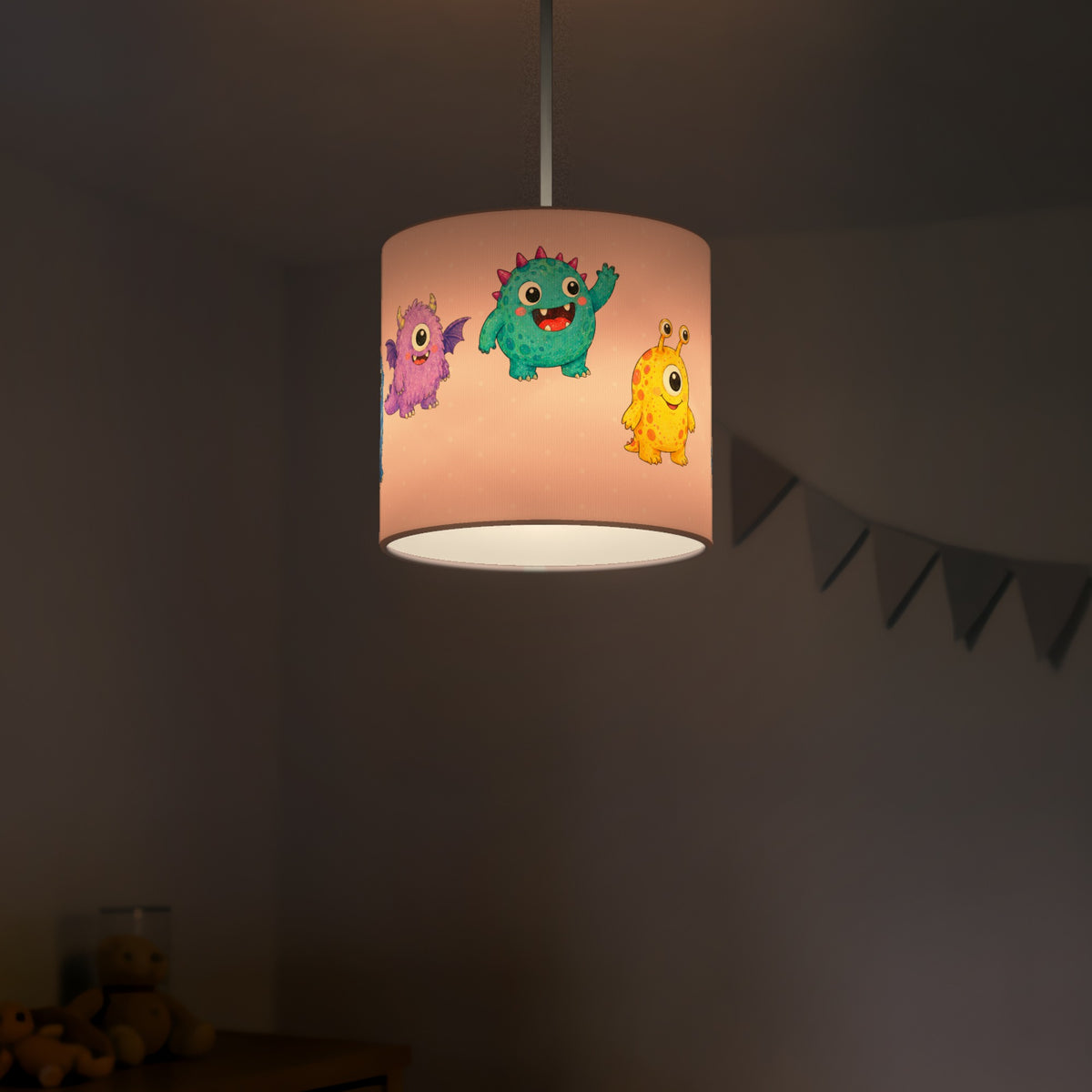 Blush Monsters lampshade - 20cm x 18.5cm Ceiling - photo 5