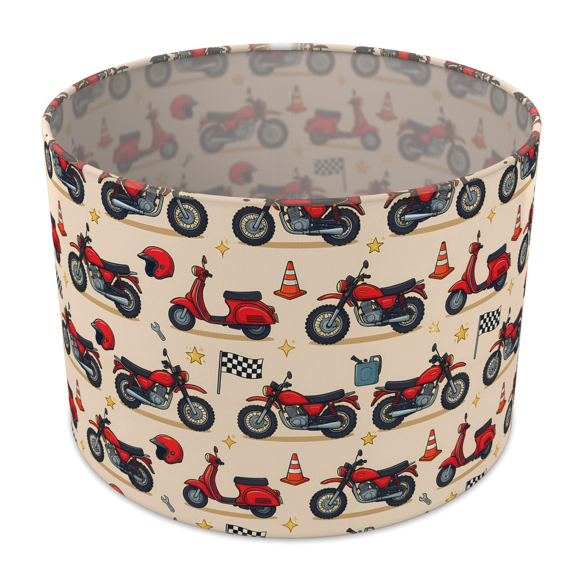 Sand Motorbike Mania lampshade - 30cm x 21cm Table