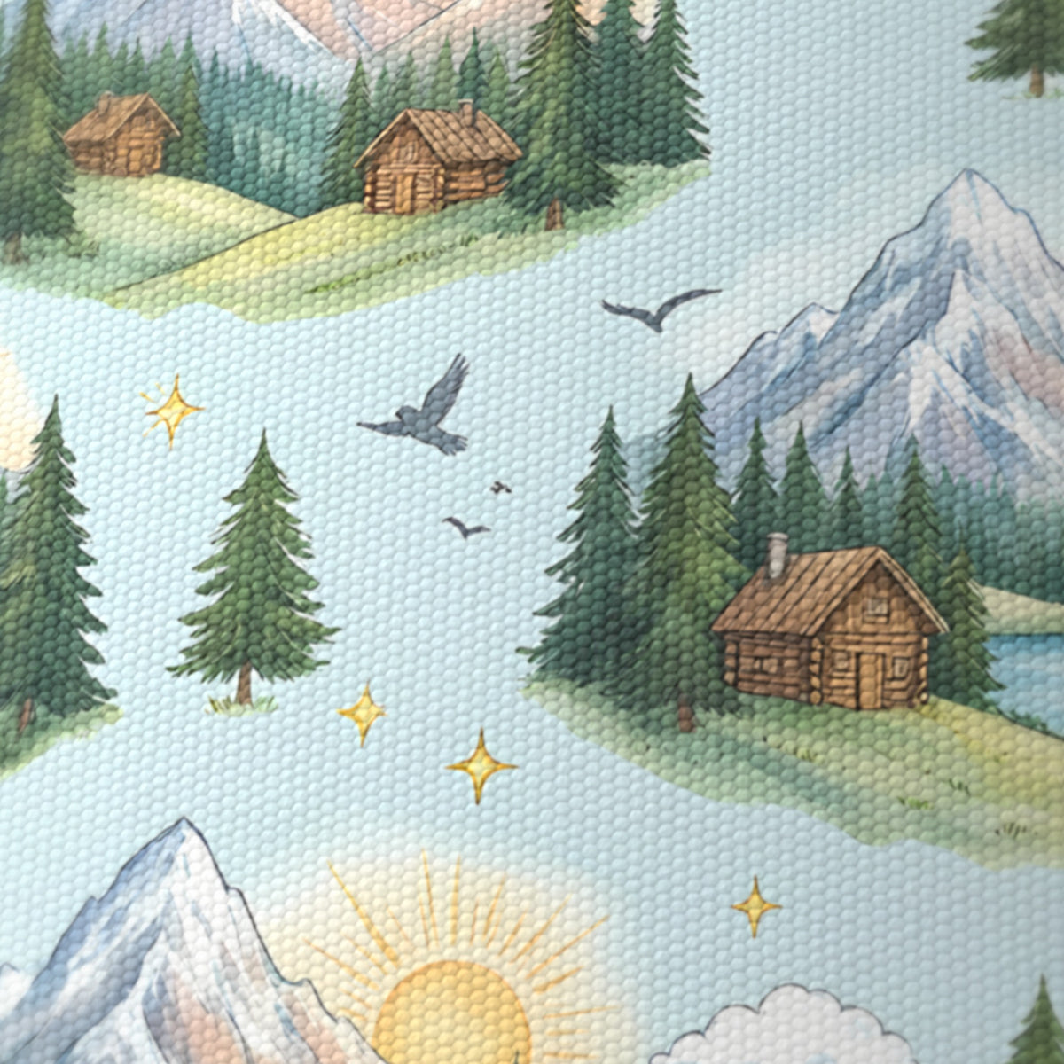 Sky Mountain Adventure lampshade - 20cm x 18.5cm Ceiling - photo 6