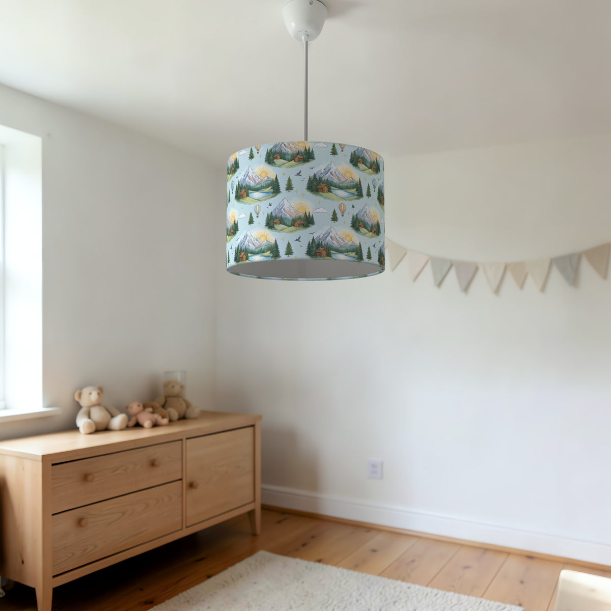 Sky Mountain Adventure lampshade - 20cm x 18.5cm Ceiling - photo 3