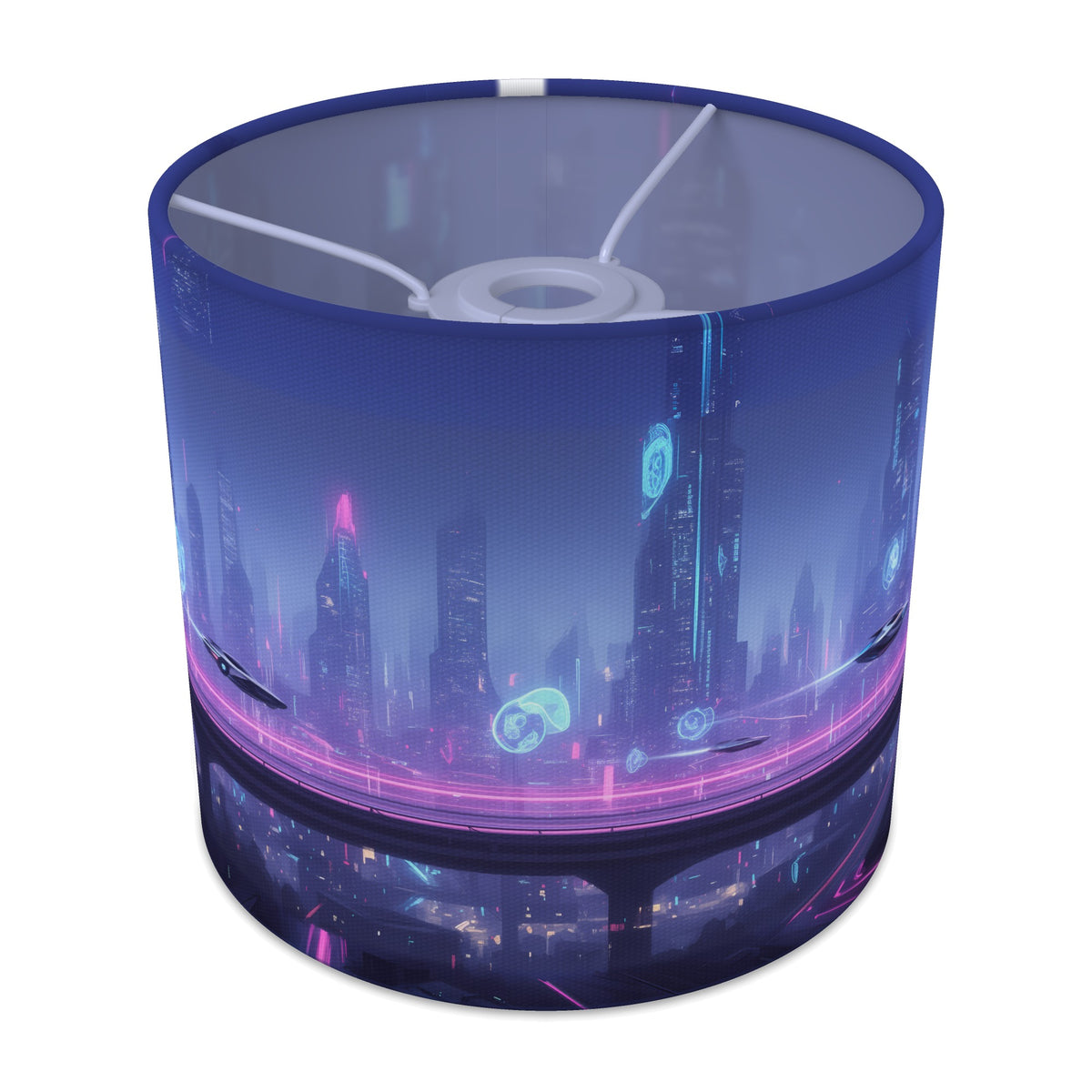 Neon Gamer World wraparound lampshade - Cyber City