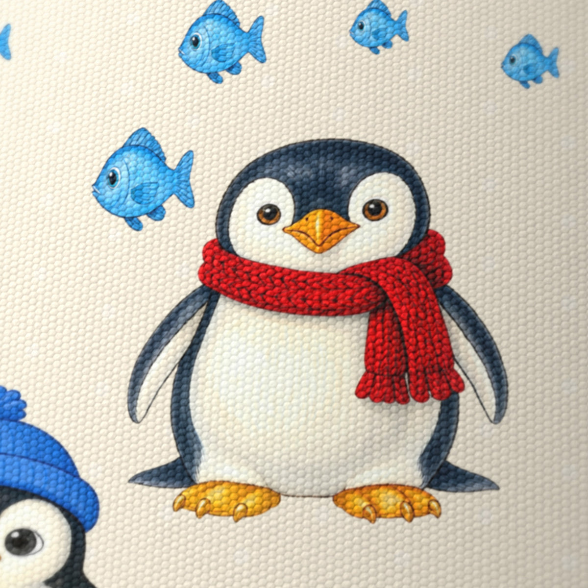 Cream Penguin Party lampshade - 20cm x 18.5cm Ceiling - photo 6