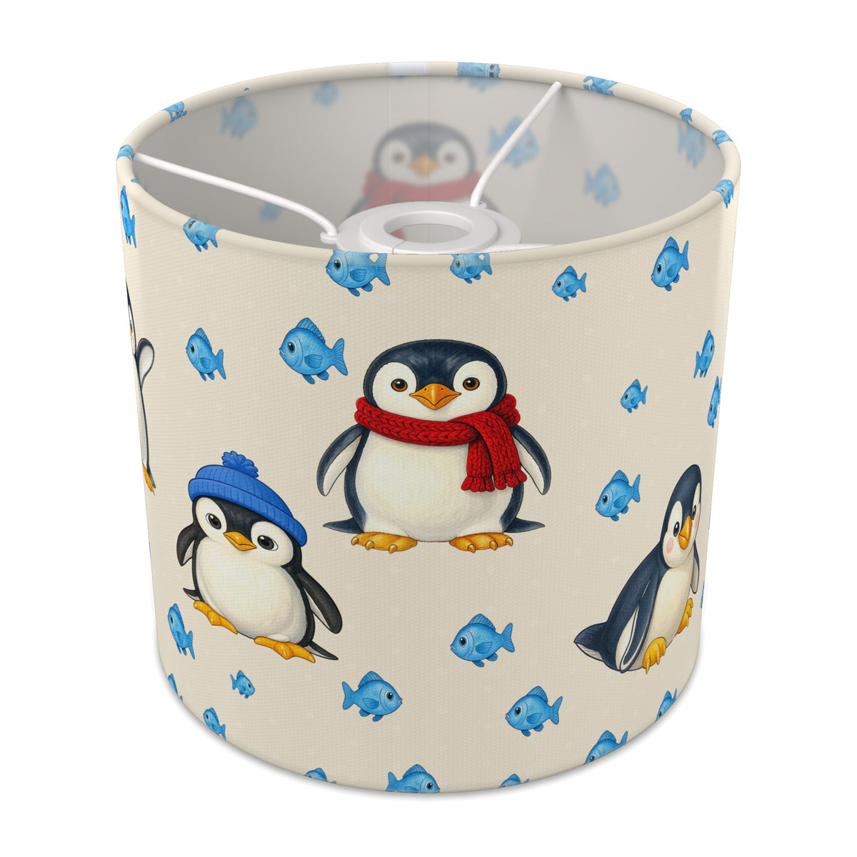 Cream Penguin Party lampshade - 20cm x 18.5cm Ceiling - main photo