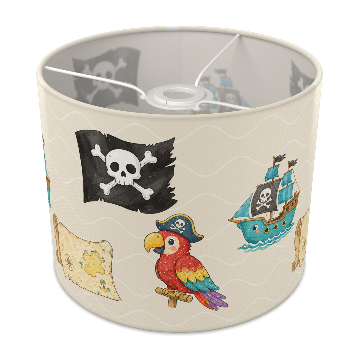 Cream Pirates lampshade - 25cm x 20cm Ceiling