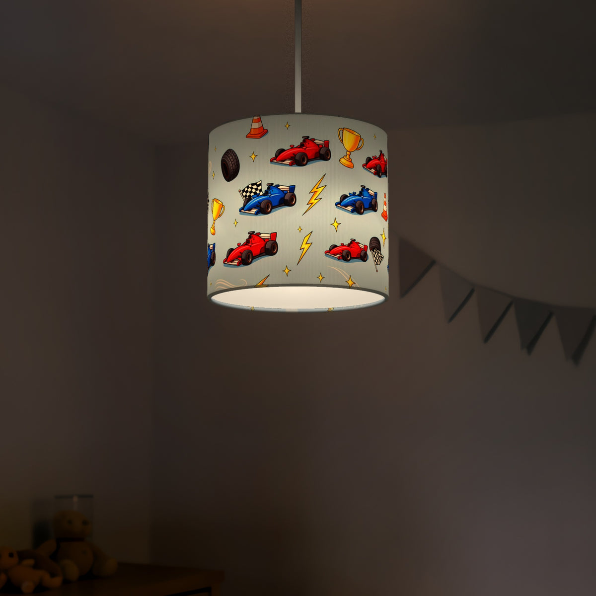 Sky Race Day lampshade - 20cm x 18.5cm Ceiling - photo 5