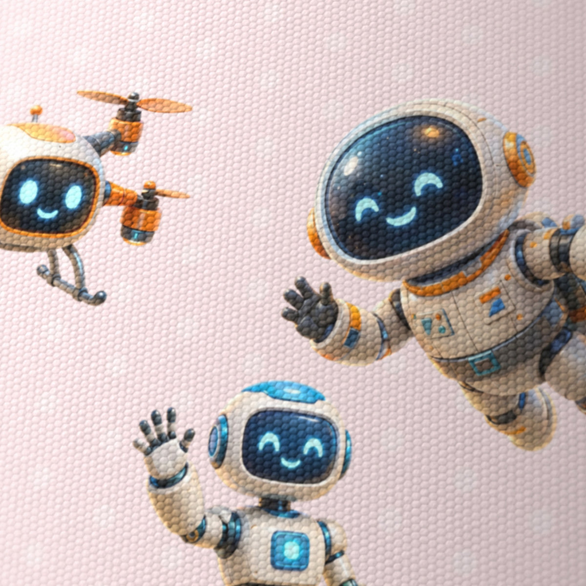 Blush Robots lampshade - 20cm x 18.5cm Ceiling - photo 6