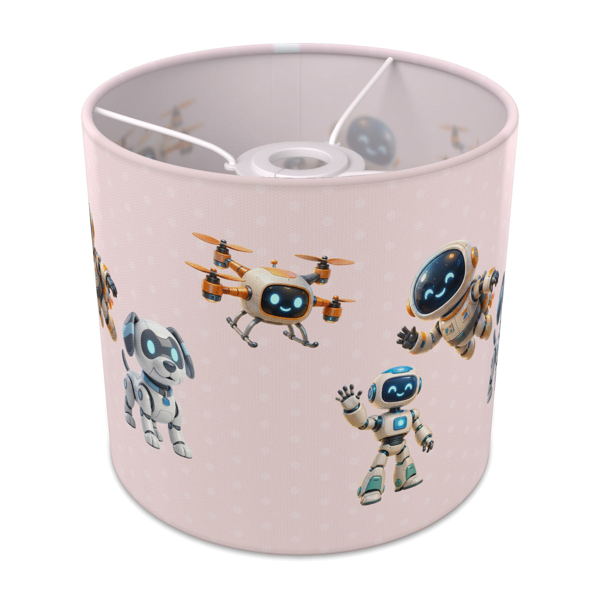 Blush Robots lampshade - 20cm x 18.5cm Ceiling - main photo