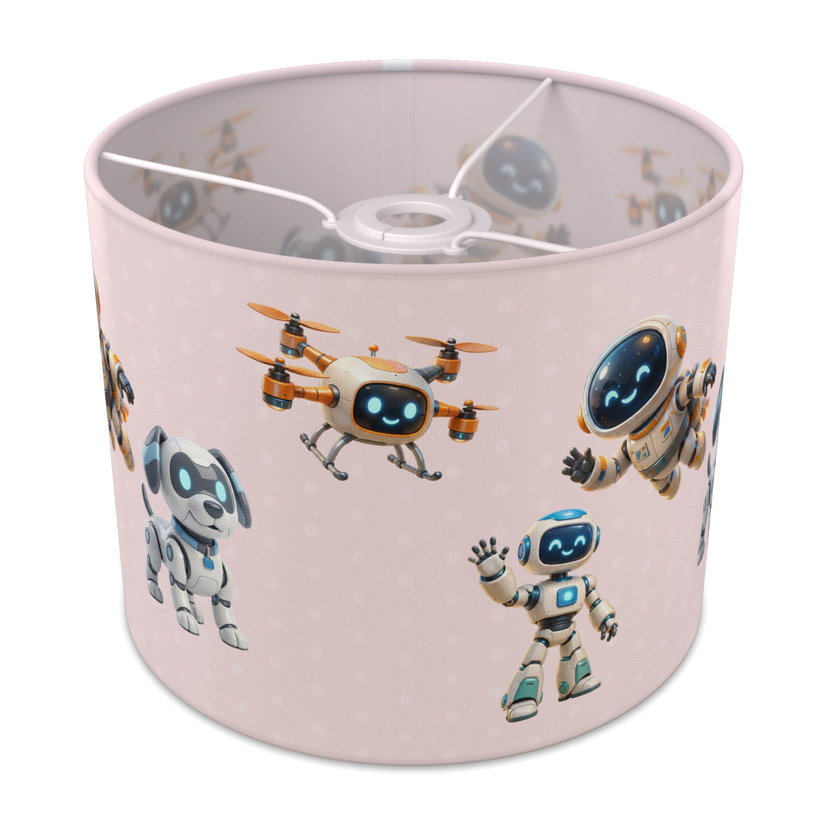 Blush Robots lampshade - 25cm x 20cm Ceiling
