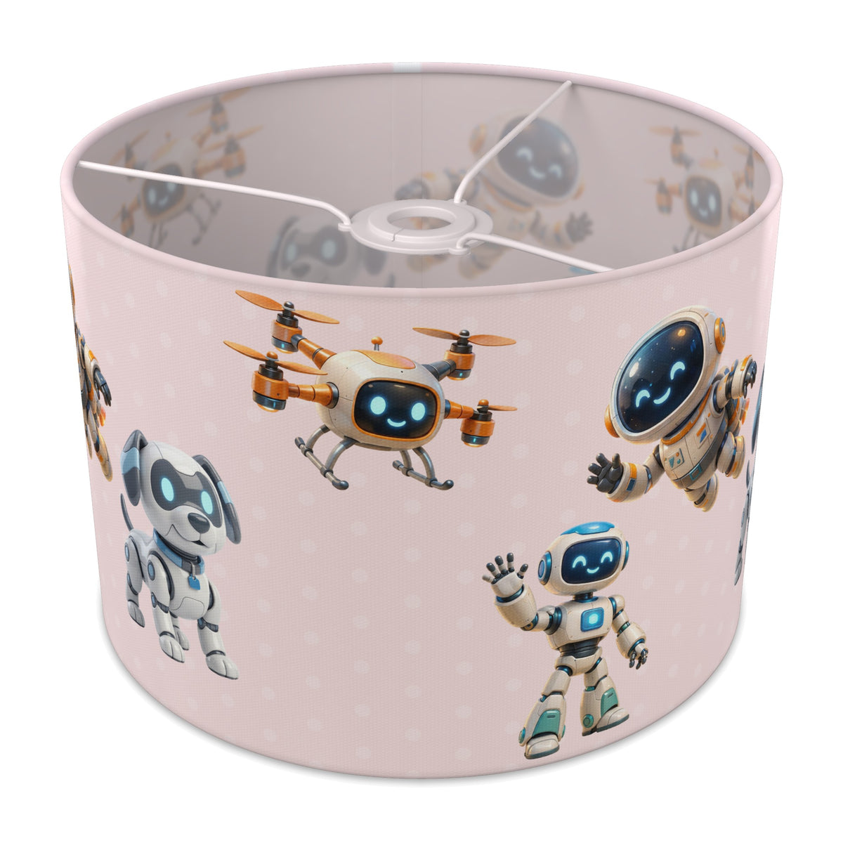 Blush Robots lampshade - 30cm x 21cm Ceiling