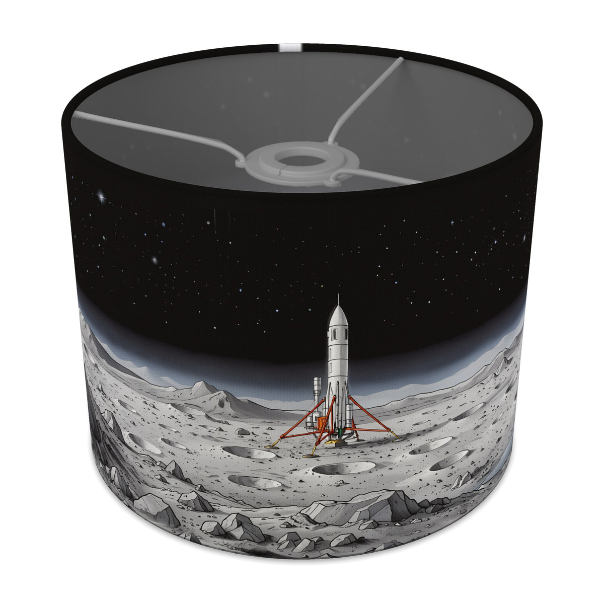 Moon Base Rocket Launch lampshade - 25cm x 20cm Ceiling