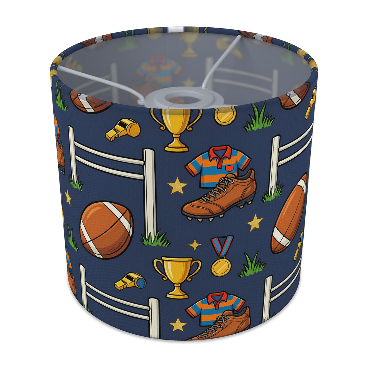 Navy Rugby Kids lampshade - 20cm x 18.5cm Ceiling - main photo