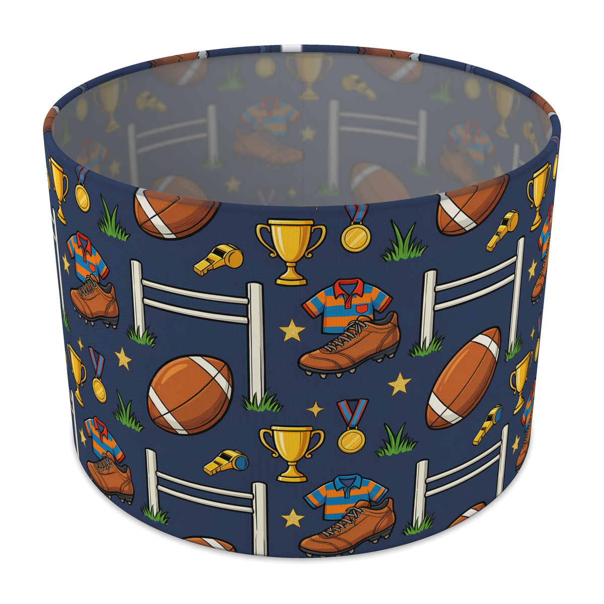Navy Rugby Kids lampshade - 30cm x 21cm Table