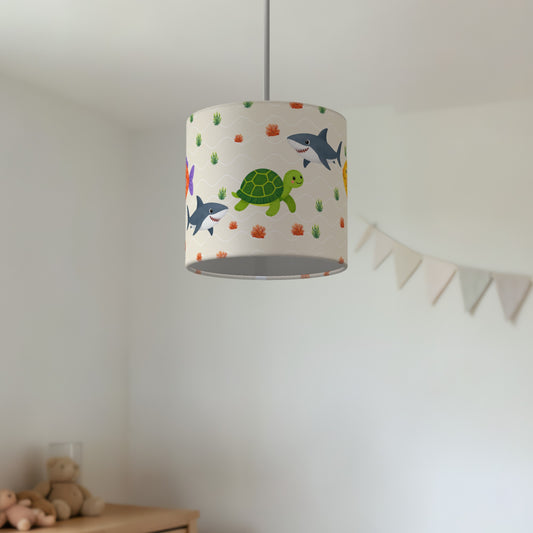 Sand Cute Sea Friends lampshade - 20cm x 18.5cm Ceiling - photo 2