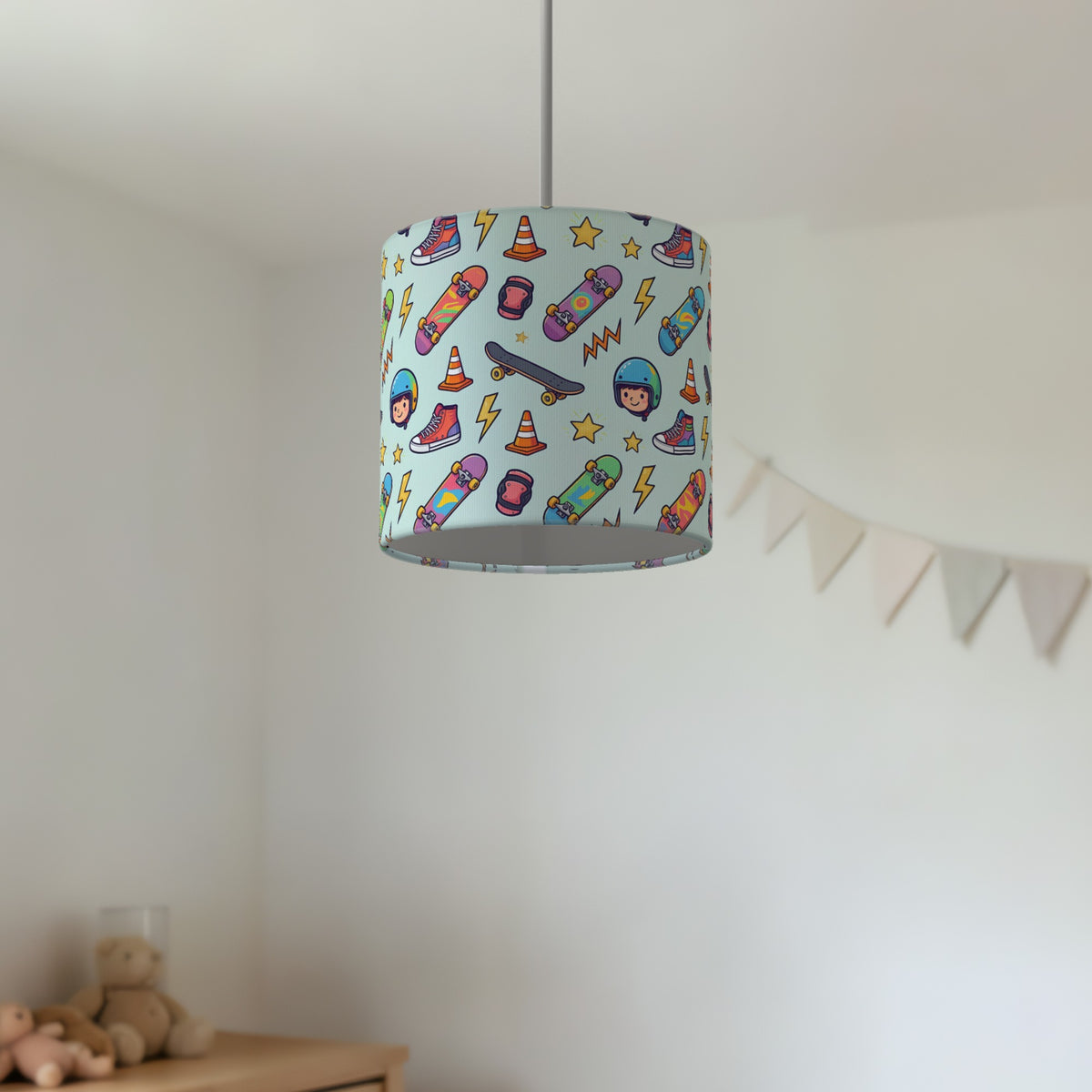 Mint Skate Crew lampshade - 20cm x 18.5cm Ceiling - photo 2
