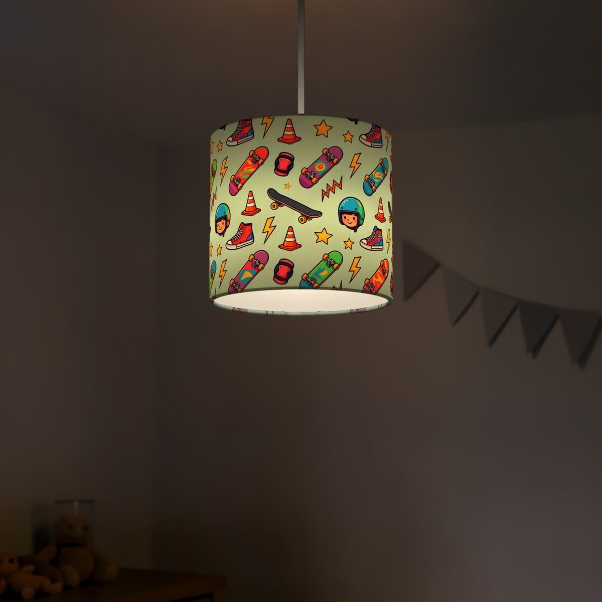 Mint Skate Crew lampshade - 20cm x 18.5cm Ceiling - photo 5
