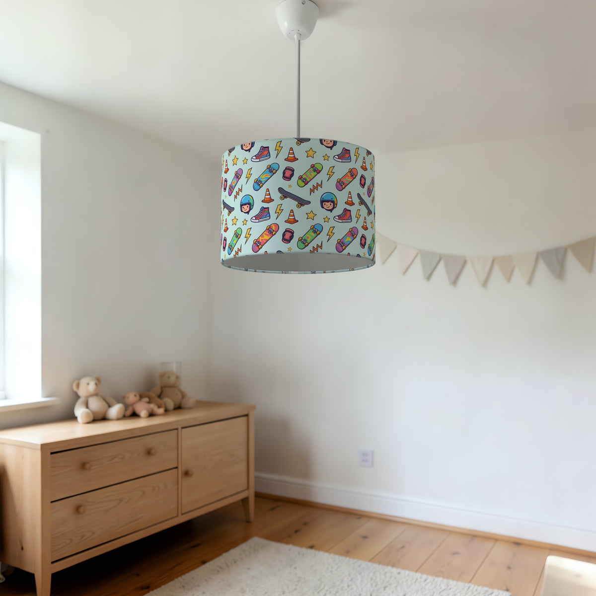 Mint Skate Crew lampshade - 20cm x 18.5cm Ceiling - photo 3