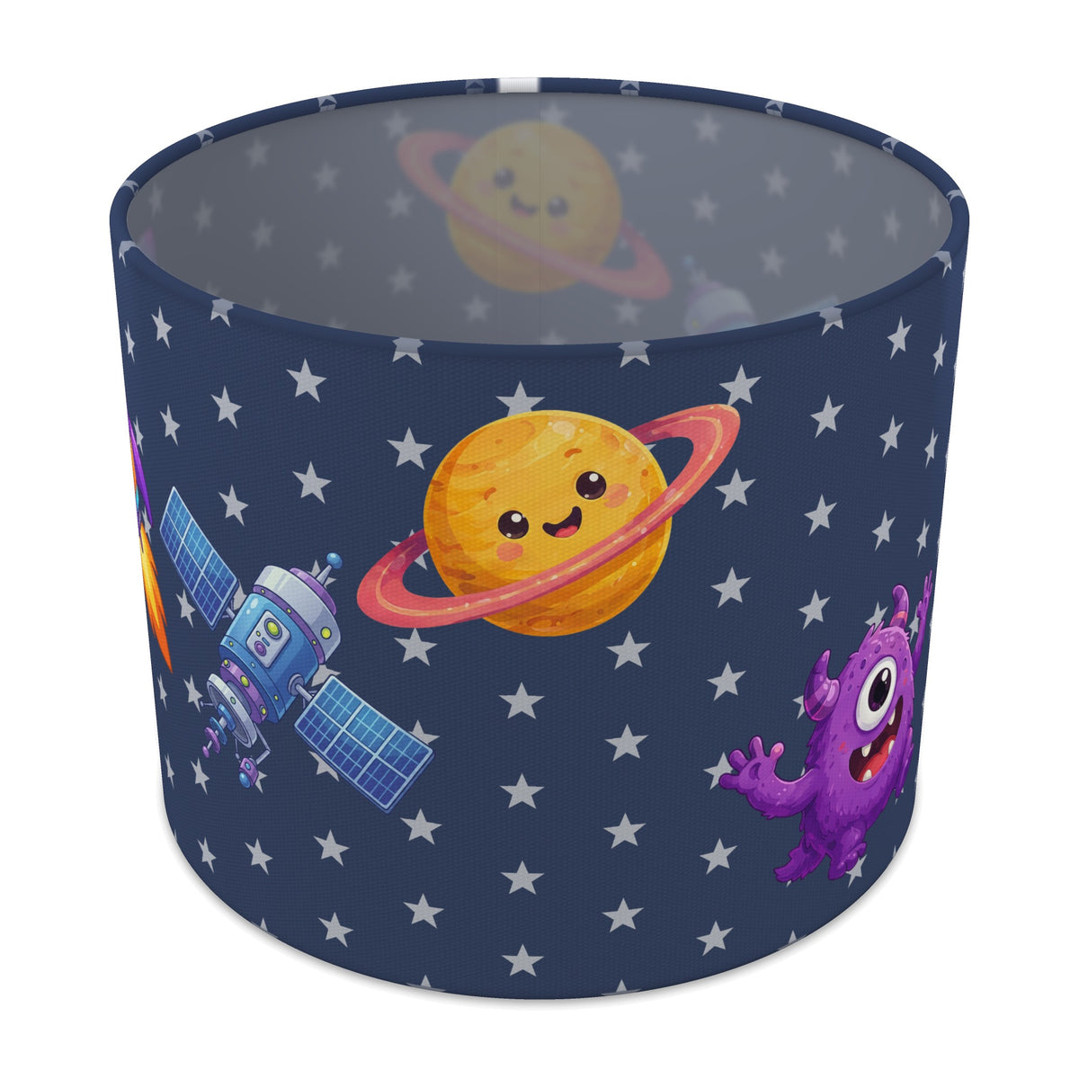 Navy Space lampshade - 25cm x 20cm Table