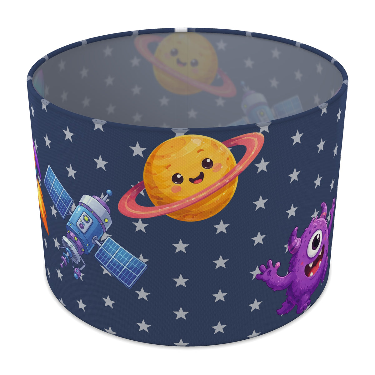 Navy Space lampshade - 30cm x 21cm Table