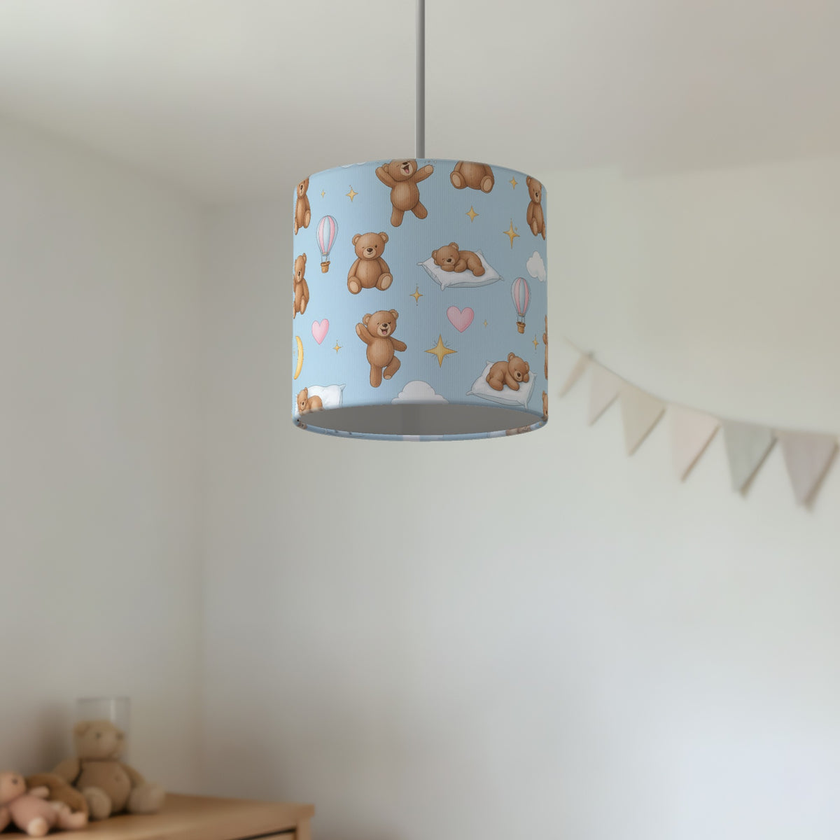 Sky Bear Hugs lampshade - 20cm x 18.5cm Ceiling - photo 2