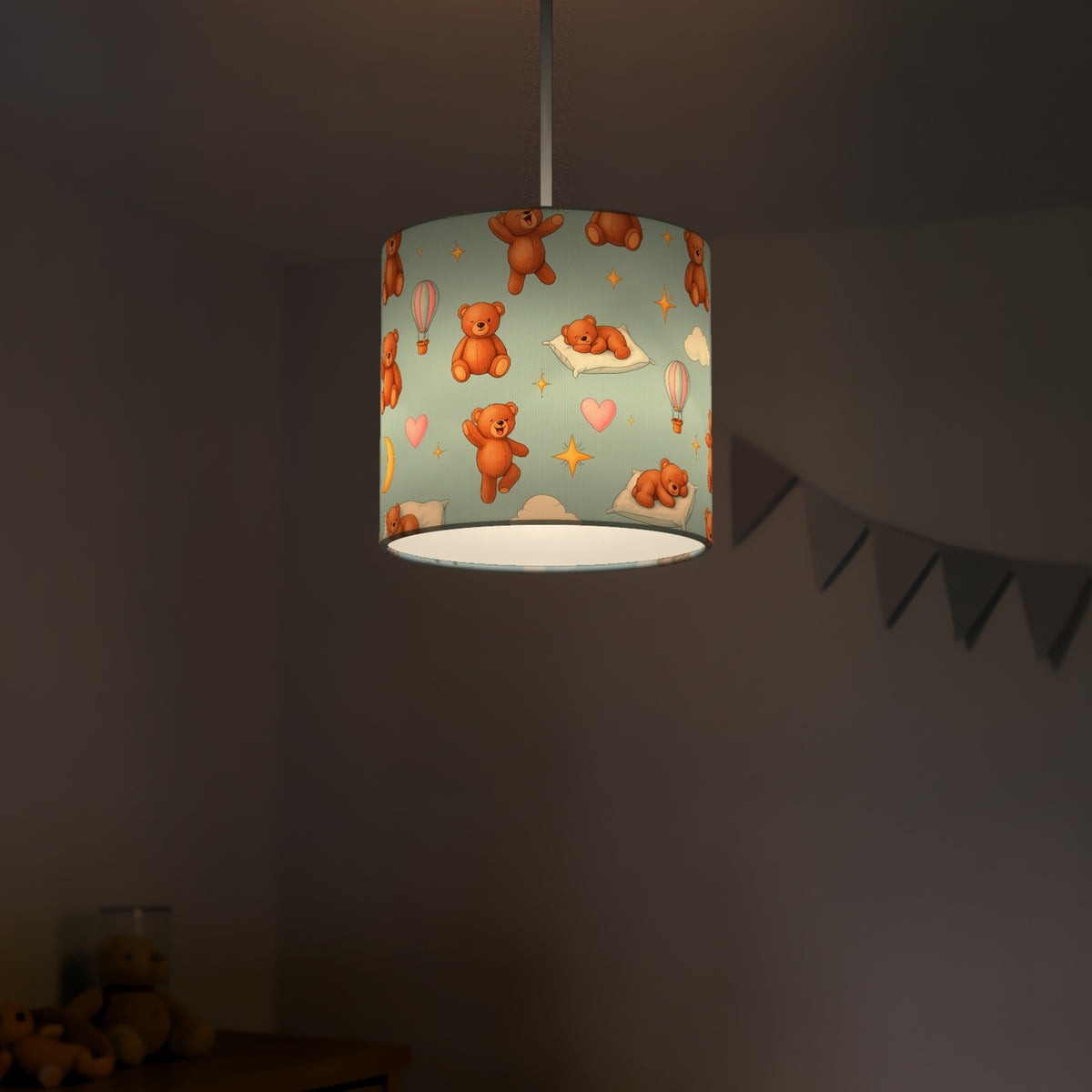 Sky Bear Hugs lampshade - 20cm x 18.5cm Ceiling - photo 5