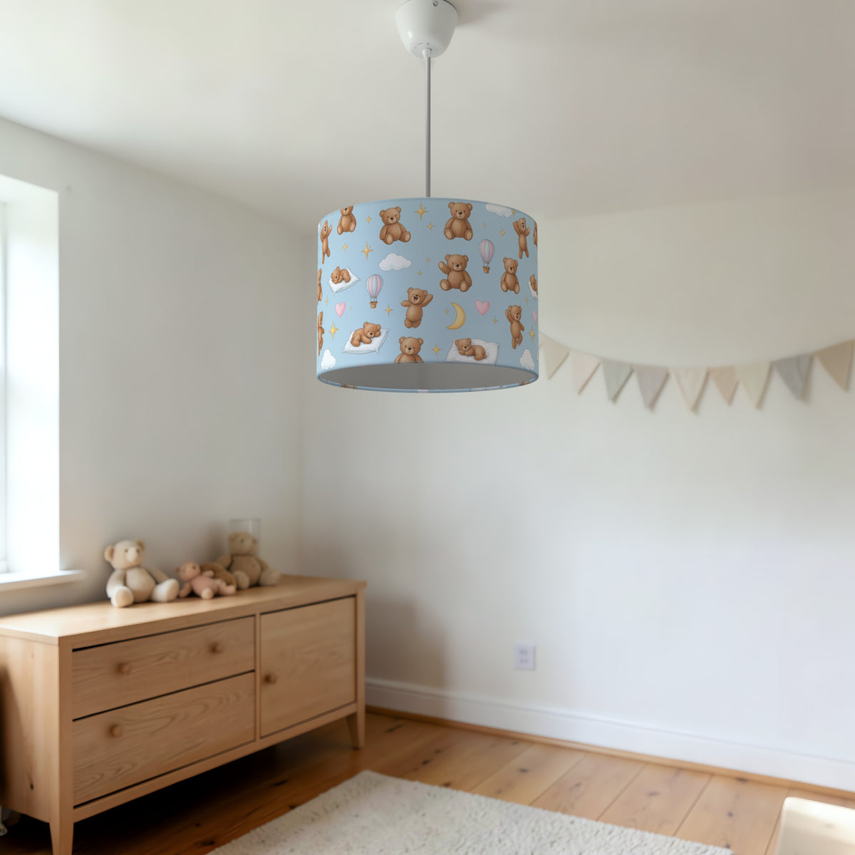 Sky Bear Hugs lampshade - 20cm x 18.5cm Ceiling - photo 3