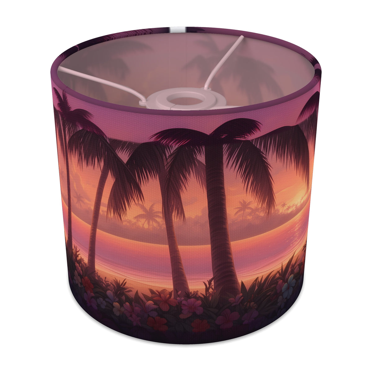 Tropical Island wraparound lampshade - Island Sunset