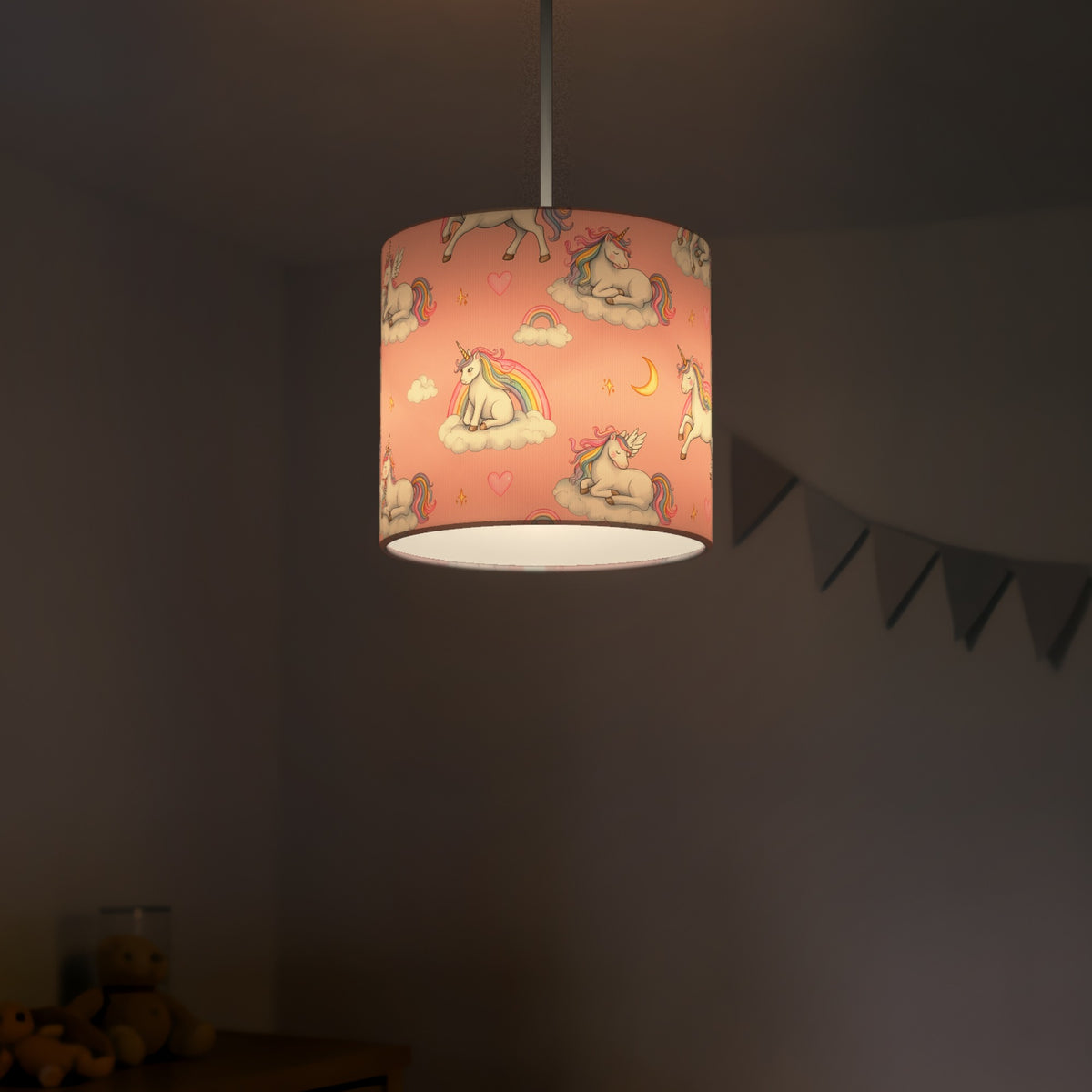 Blush Unicorn Dreams lampshade - 20cm x 18.5cm Ceiling - photo 5