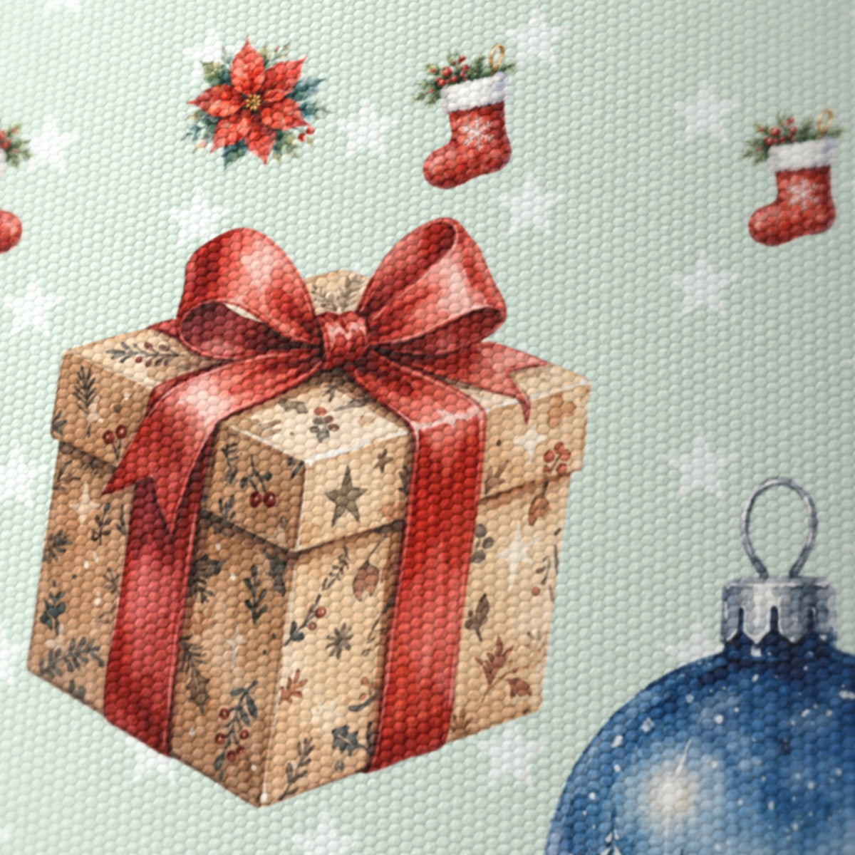 Pine Watercolor Christmas lampshade - 20cm x 18.5cm Ceiling - photo 6