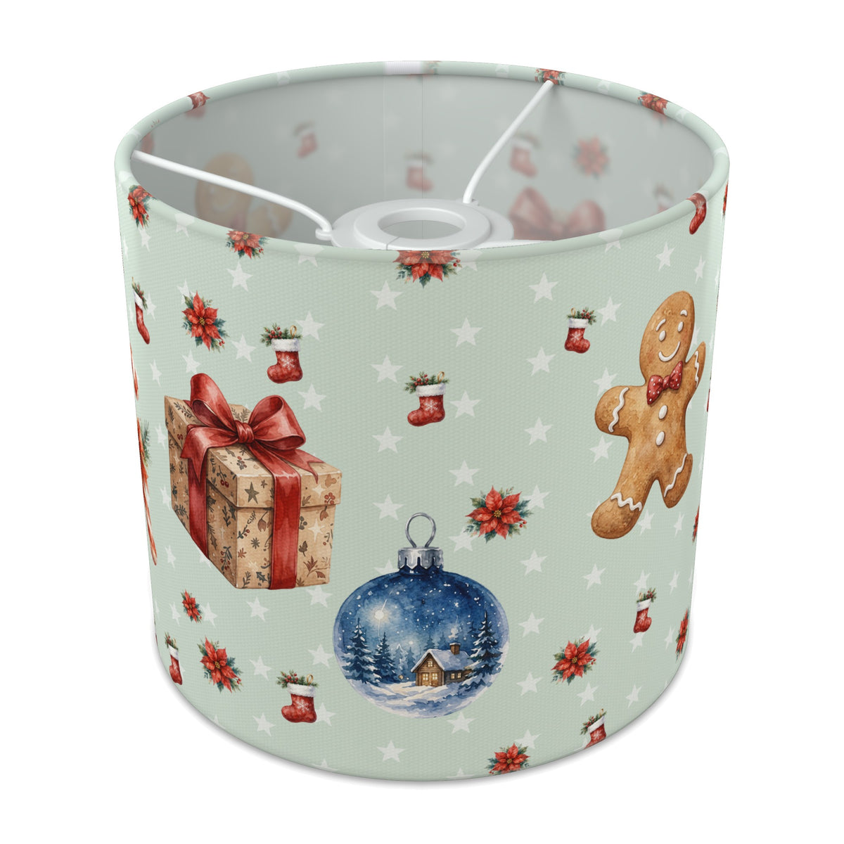 Pine Watercolor Christmas lampshade - 20cm x 18.5cm Ceiling - main photo