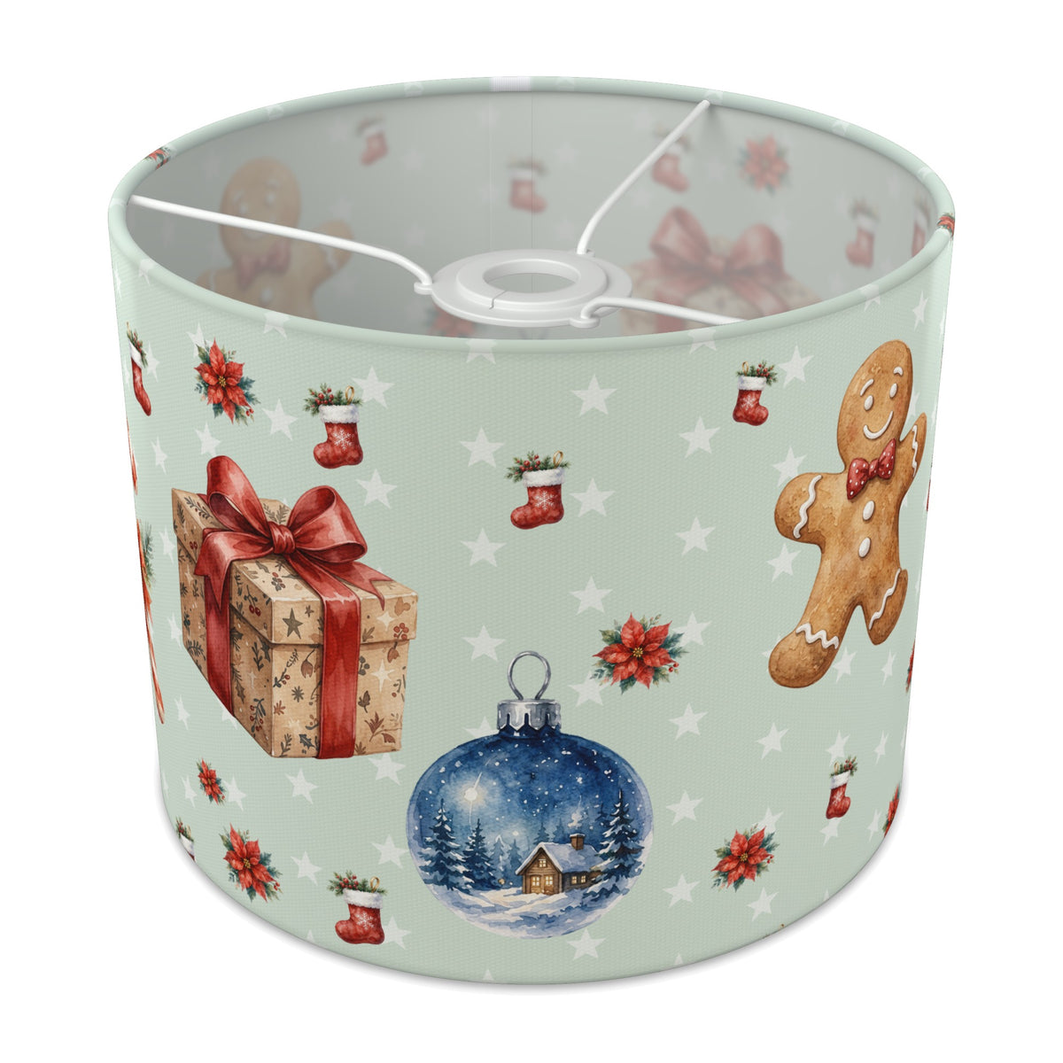 Pine Watercolor Christmas lampshade - 25cm x 20cm Ceiling
