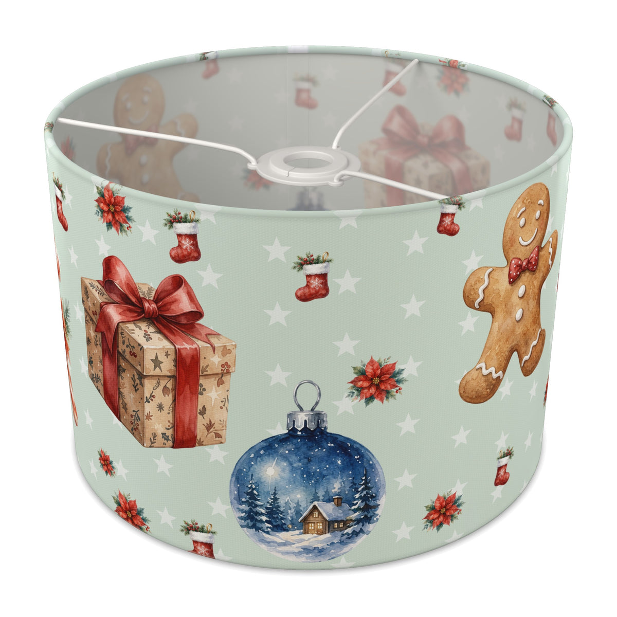 Pine Watercolor Christmas lampshade - 30cm x 21cm Ceiling