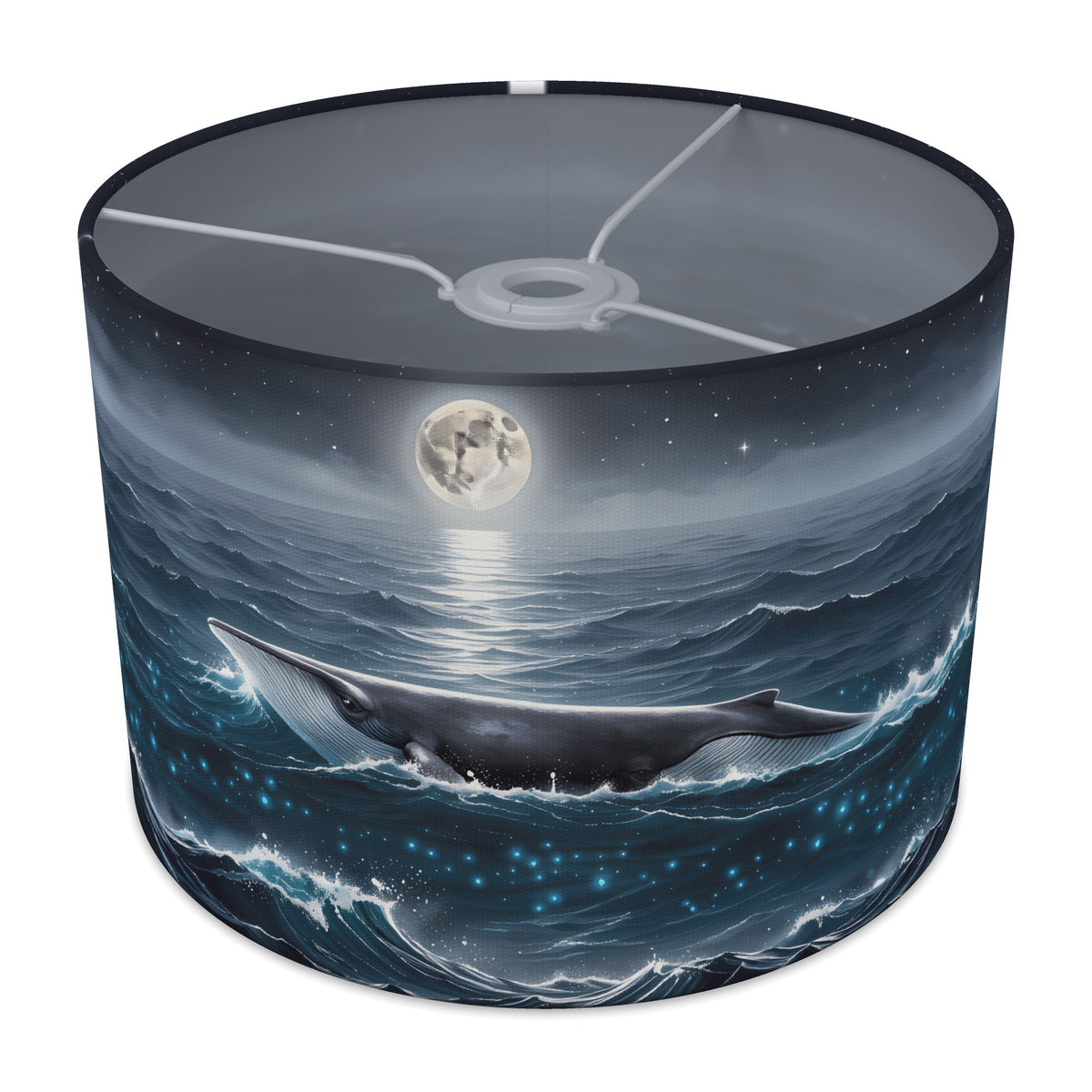 Moon Tide Whale Ocean lampshade - 30cm x 21cm Ceiling