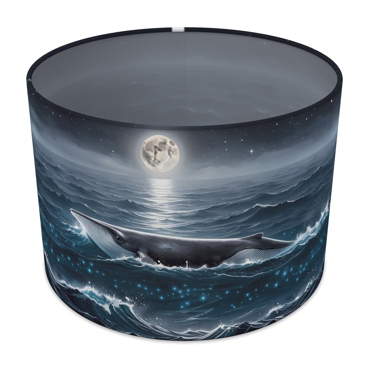 Moon Tide Whale Ocean lampshade - 30cm x 21cm Table