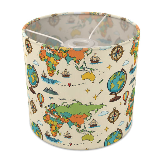 Cream World Explorer lampshade - 20cm x 18.5cm Ceiling - main photo