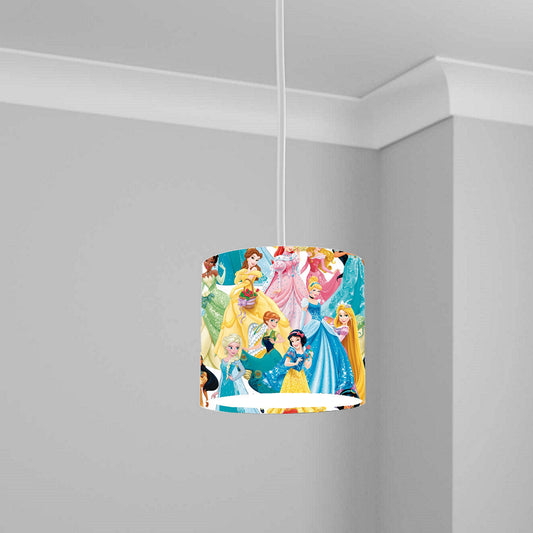 Princess Cartoon Ceiling Lampshade Lightshade for Kids Room - 20cm x 18.5cm, Pink and Purple Design