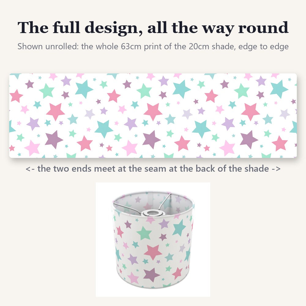 Pastel Stars lampshade