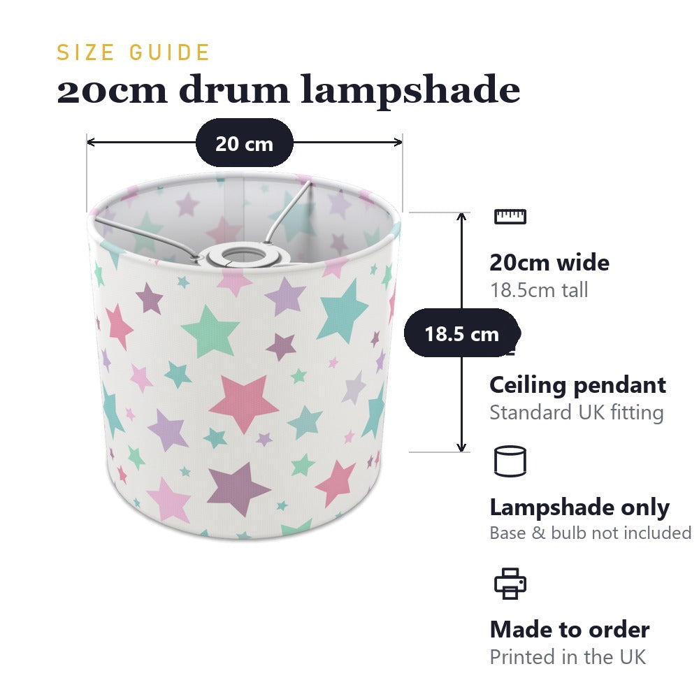 Pastel Stars lampshade