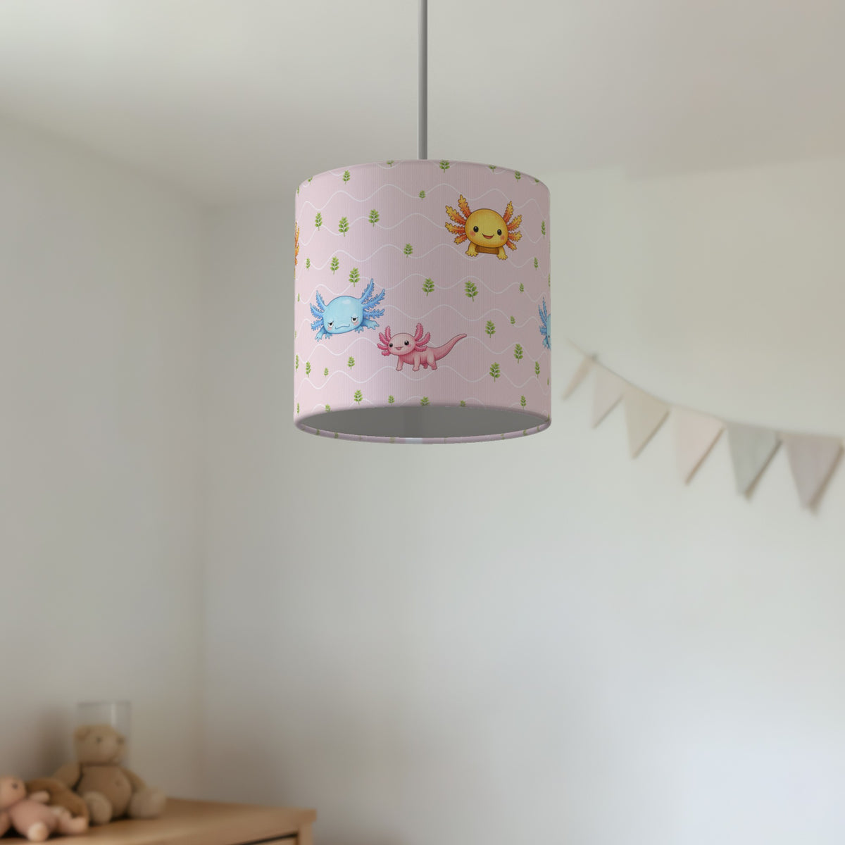 Blush Axolotl Lagoon lampshade - 20cm x 18.5cm Ceiling - photo 2